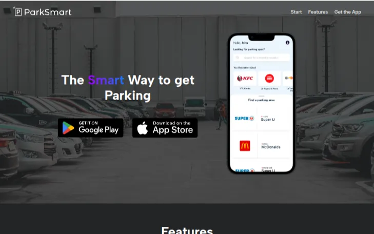 Parksmart Mauritius - Startup Landing Page